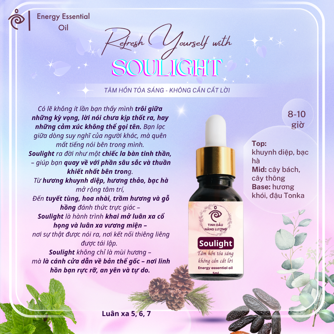 Tặng Tinh dầu Soulight 5ml